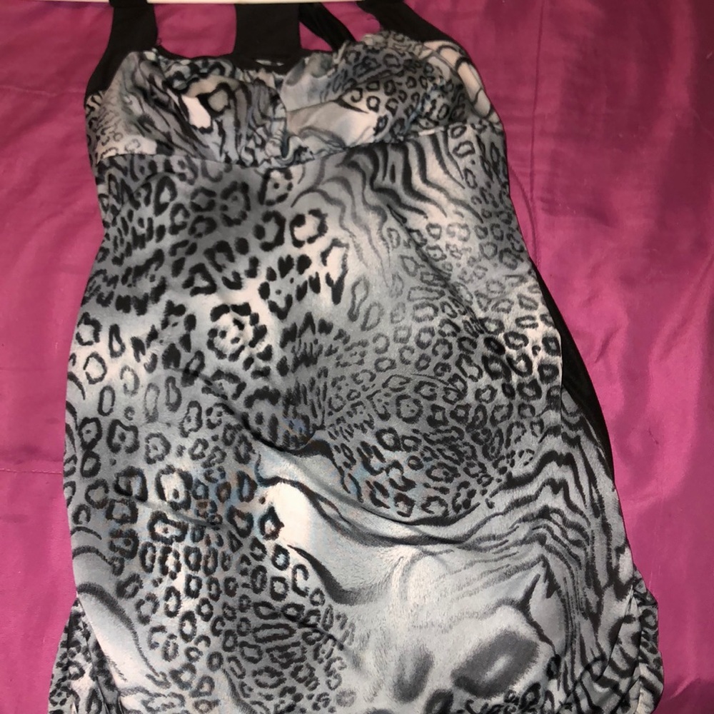 Black tier strips dress
